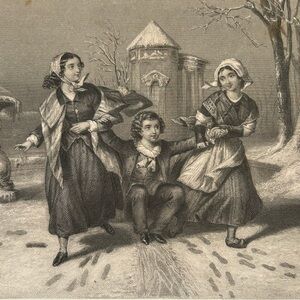 Winter 5.5" x 7 3/8" Antique Engraving/Print